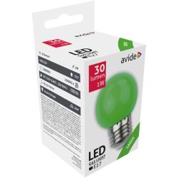 Avide Dekor LED Izzó G45, 1W, E27 foglalat, 30 lm, zöld