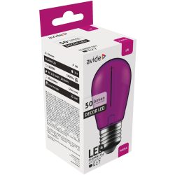   Avide Dekor LED Filament Izzó S44, 1W, E27 foglalat, 50 lm, Lila
