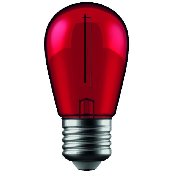 Avide Dekor LED Filament Izzó S44, 1W, E27 foglalat, 50 lm, Piros