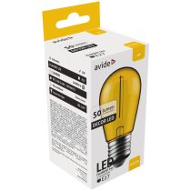   Avide Dekor LED Filament Izzó S44, 1W, E27 foglalat, 50 lm, Sárga