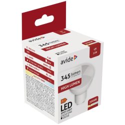   Avide LED spot izzó GU10 4W 345 lumen 3000K meleg fehér 100°