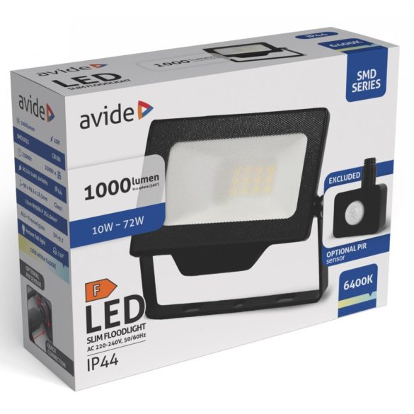 Avide Gyorscsatlakozós LED Reflektor 10W, 1000 lm, 6400K Hideg Fehér, IP44