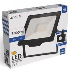   Avide Gyorscsatlakozós LED Reflektor 30W, 3000 lm, 6400K Hideg Fehér, IP44