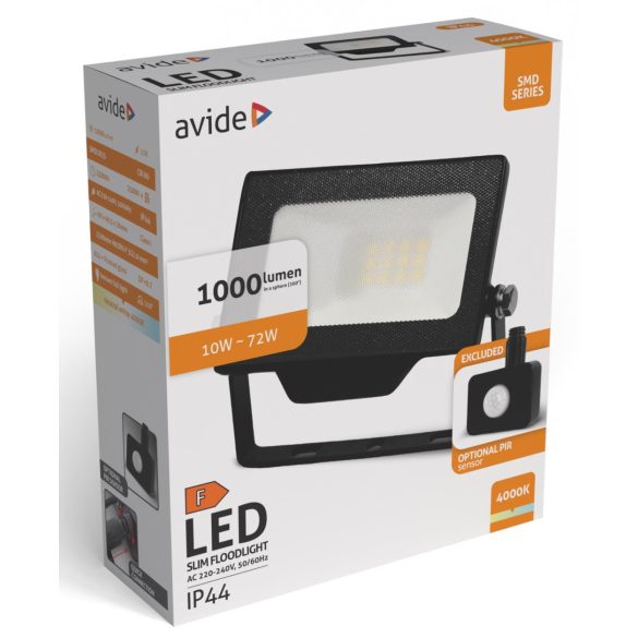 Avide LED Reflektor 10W, 1000 lm, 4000K (természetes fehér), IP44