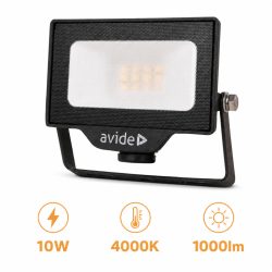   Avide Gyorscsatlakozós LED Reflektor 10W, 1000 lm, 4000K Természetes Fehér, IP44
