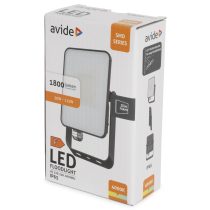   Avide Keret Nélküli LED Reflektor 20W, 1800 lm, 4000K Természetes Fehér, IP65