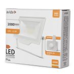   Avide LED Reflektor 20W, 2000 lm, 4000K Természetes Fehér, Fehér Ház, IP44