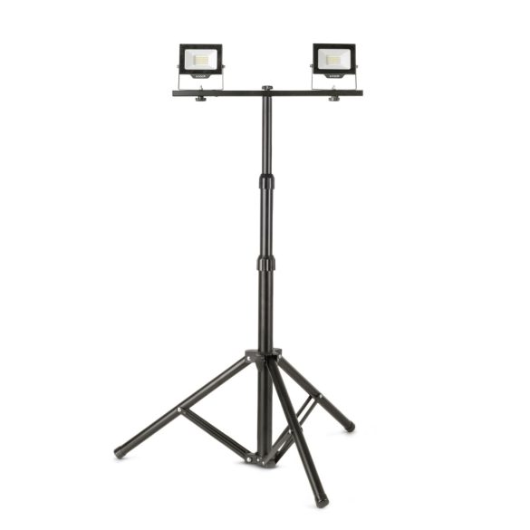 Avide Tripodos LED Munkalámpa 2 Fejjel, 2x20W, 4000 lm, 4000K Természetes Fehér, IP65