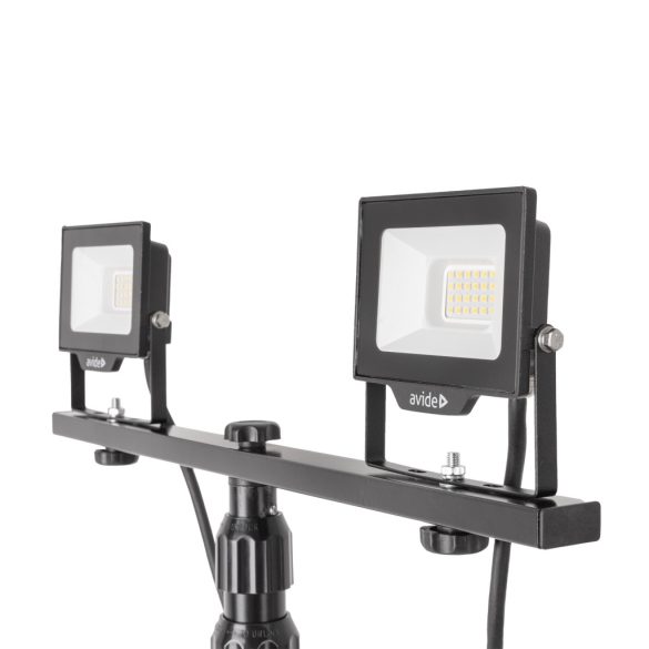 Avide Tripodos LED Munkalámpa 2 Fejjel, 2x20W, 4000 lm, 4000K Természetes Fehér, IP65