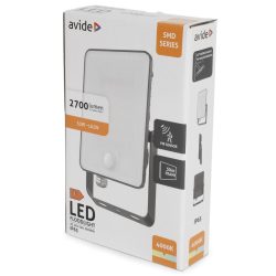   Avide Mozgásérzékelős Keret Nélküli LED Reflektor 30W, 2700 lm, 4000K Természetes Fehér, IP65