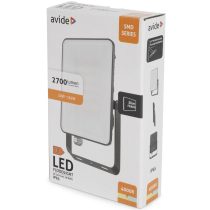   Avide Keret Nélküli LED Reflektor 30W, 2700 lm, 4000K Természetes Fehér, IP65