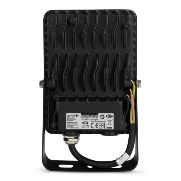 Avide Keret Nélküli LED Reflektor 30W, 2700 lm, 4000K Természetes Fehér, IP65