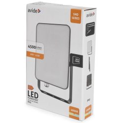   Avide Keret Nélküli LED Reflektor 50W, 4500 lm, 4000K Természetes Fehér, IP65
