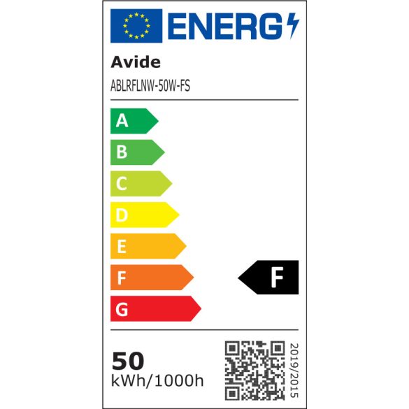 Avide Keret Nélküli LED Reflektor 50W, 4500 lm, 4000K Természetes Fehér, IP65