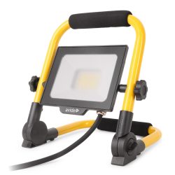   Avide Reflektoros LED Munkalámpa 30W, 3000 lm, 6400K Hideg Fehér, 1,5 m Állvánnyal, IP65