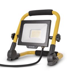   Avide Reflektoros LED Munkalámpa 30W, 3000 lm, 4000K Természetes Fehér, 1,5 m Állvánnyal, IP65