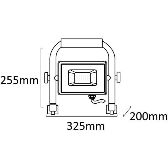 Avide Reflektoros LED Munkalámpa 50W, 5000 lm, 4000K Természetes Fehér, 1,5 m Állvánnyal, IP65