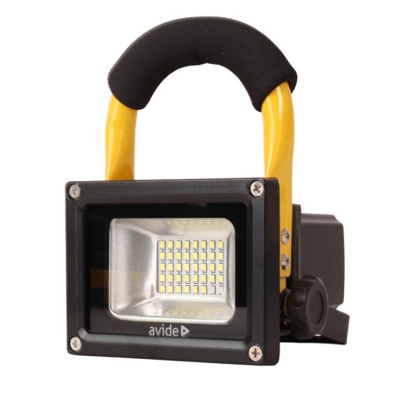 Avide Akkumulátoros LED Reflektor 10W, 800 lm, 6000K Hideg Fehér, IP65, USB kábellel