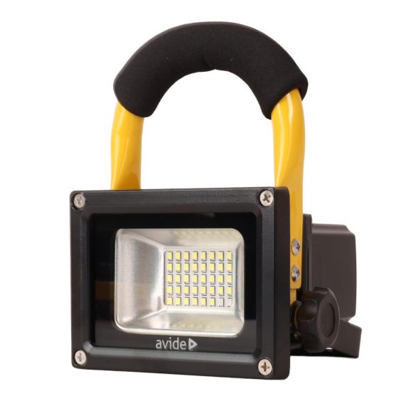 Avide Akkumulátoros LED Reflektor 10W, 800 lm, 4000K Természetes Fehér, IP65, USB kábellel