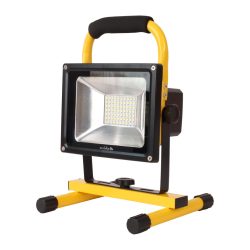   Avide Akkumulátoros LED Reflektor 20W, 1600 lm, 4000K Természetes Fehér, IP65, USB kábellel