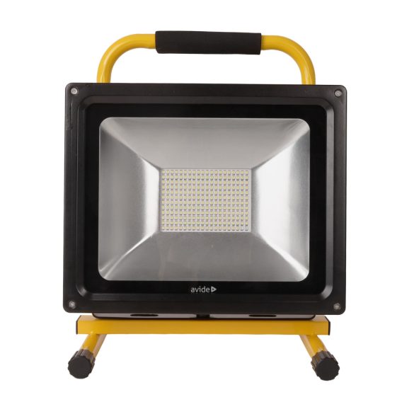 Avide Akkumulátoros LED Reflektor 50W, 3500 lm, 4000K Természetes Fehér, IP65, USB kábellel