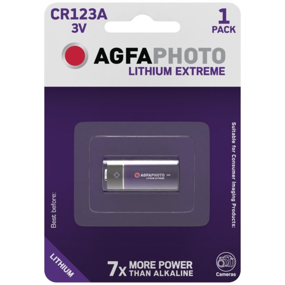 AgfaPhoto CR123A 3V-os  Lítium fotóelem 1 db-os