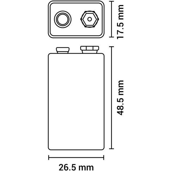 AgfaPhoto Heavy Duty féltartós 9V elem 1 db-os fóliás