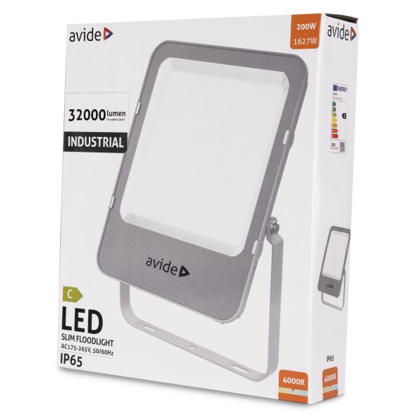 Avide Ipari LED Reflektor 200W, 32000 lm, 4000K Természetes Fehér, IP65