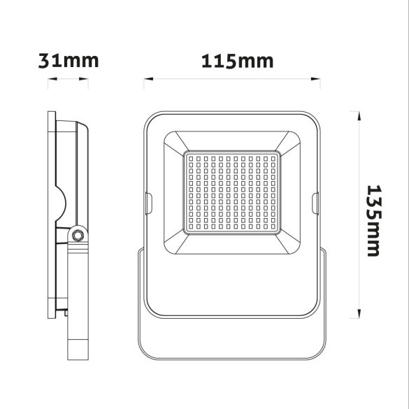 Avide Ipari LED Reflektor 30W, 4800 lm, 4000K Természetes Fehér, IP65