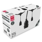   Avide Kültéri E27 fényfüzér 10m, 10 foglalat, sorolható, IP44