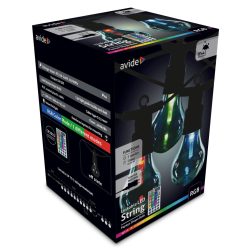   Avide Kültéri Fényfüzér 5m, Papaya formájú izzók, színes RGB fény, sorolható, távirányítóval, IP44