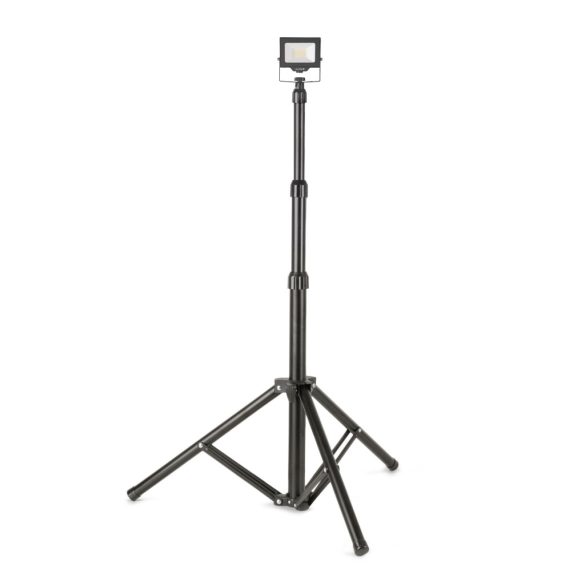 Avide Tripodos LED Munkalámpa 1 Fejjel, 20W, 2000 lm, 6400K Hideg Fehér, Opcionális PIR, IP65