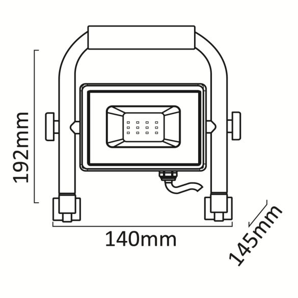 Avide Reflektoros LED Munkalámpa 10W, 1000 lm, 4000K Természetes Fehér, 1,5 m Állvánnyal, IP65