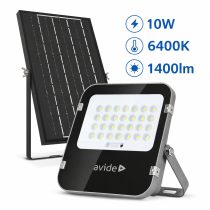   Avide Napelemes LED Reflektor 10W, 1400 lm, 6400K (hideg fehér), IP65