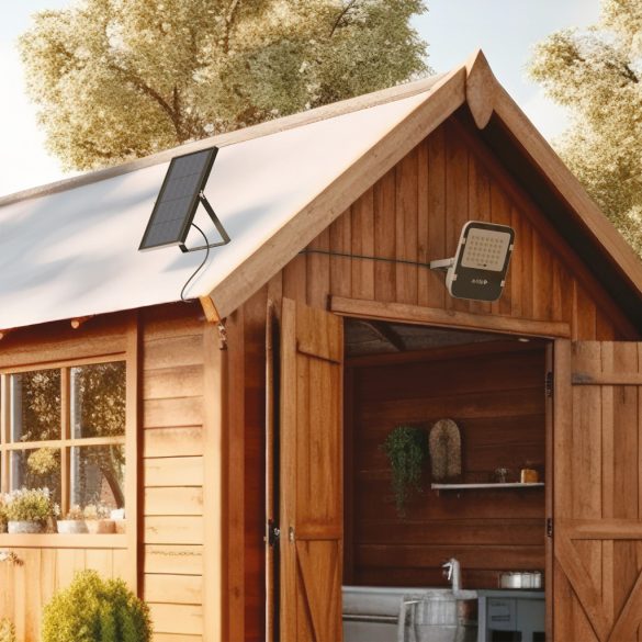 Avide Napelemes LED Reflektor 10W, 1400 lm, 6400K (hideg fehér), IP65