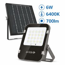   Avide Napelemes LED Reflektor 6W, 700 lm, 6400K (hideg fehér), IP65
