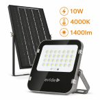   Avide Napelemes LED Reflektor 10W, 1400 lm, 4000K (természetes fehér), IP65