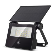   Avide Napelemes LED Reflektor 400lm, 4000K, PIR szenzorral, cserélhető akkumulátor