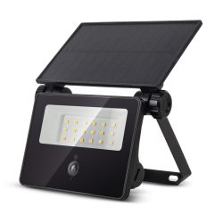  Avide Napelemes LED Reflektor 700lm, 4000K, PIR szenzorral, cserélhető akkumulátor
