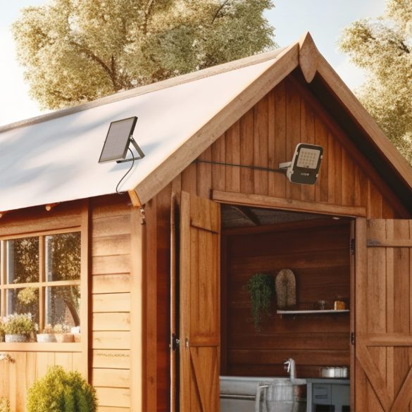 Avide Napelemes LED Reflektor 6W, 700 lm, 4000K (természetes fehér), IP65