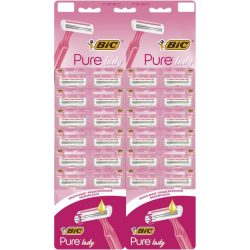   BIC Pure Lady Pink Női három pengés borotva leveles 24 db-os