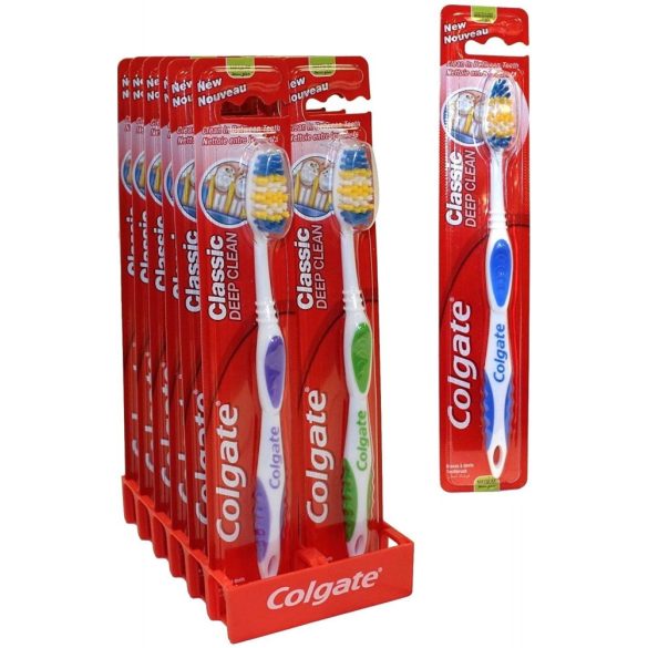 Colgate Classic Deep Clean közepes sörtéjű fogkefe