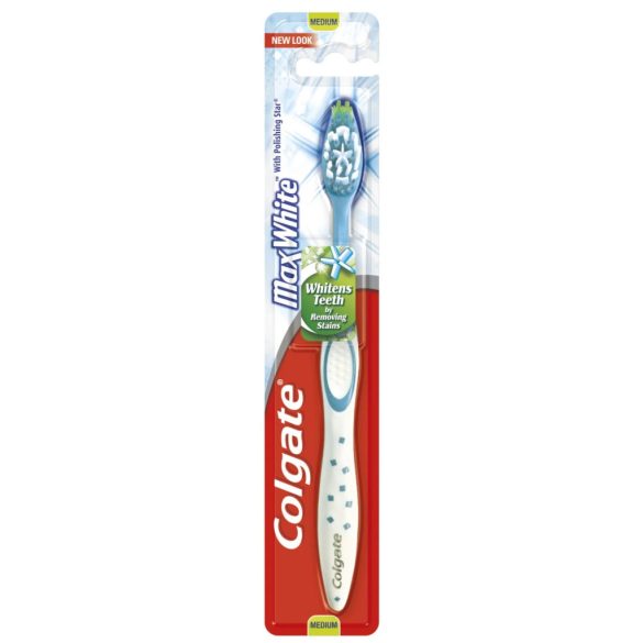 Colgate Max White közepes sörtéjű fogkefe