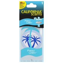   California Scents Palms, Fresh Linen lapka autóillatosító, 7g