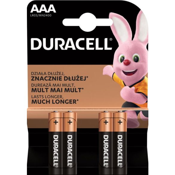 Duracell Basic AAA MN2400 tartós mikró elem 4db-os