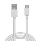   Delight USB Cabele Type-C töltő és adatkábel fehér szilikonos bevonattal 1m