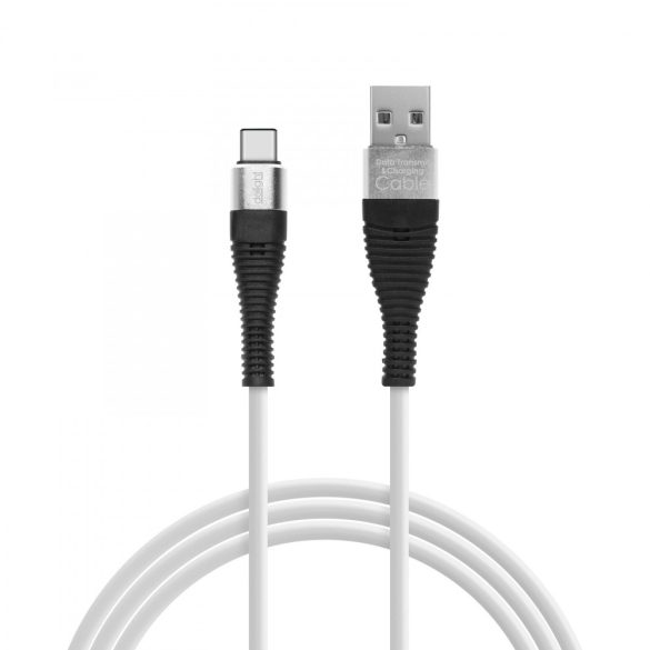 Delight  USB Type-C töltő és adatkábel színes szilikonos bevonattal 1m