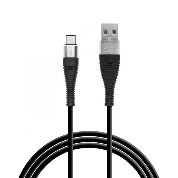 Delight  USB Type-C töltő és adatkábel színes szilikonos bevonattal 1m