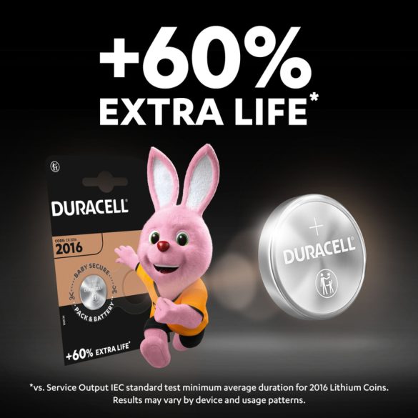 Duracell CR2016 3V-os lítium gombelem 5 db-os