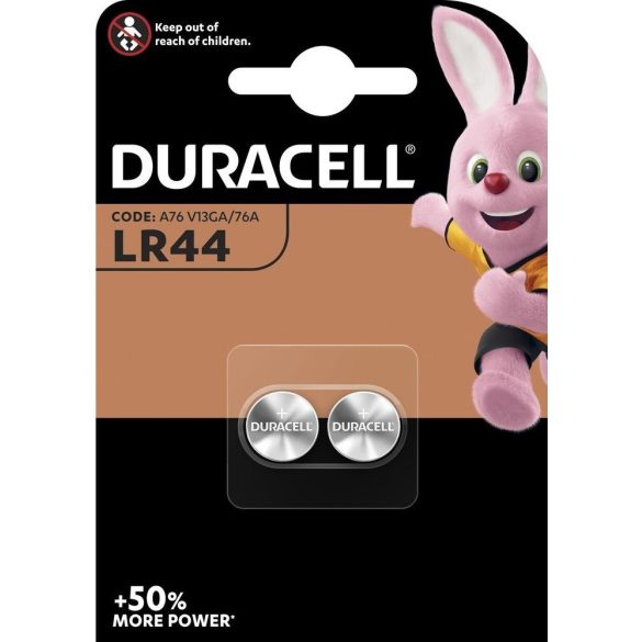 Duracell LR44 alkáli gombelem 2 db-os